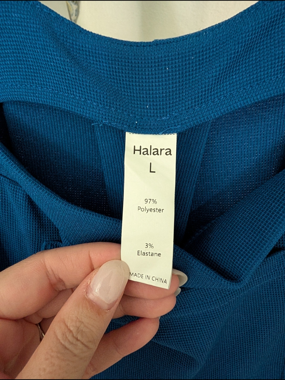 HALARA Royal Blue Wide-Leg Button-Strap Jumpsuit Overalls Maternity Size L - Picture 7 of 8